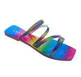 Asia Rhinestone Sandal-Rainbow